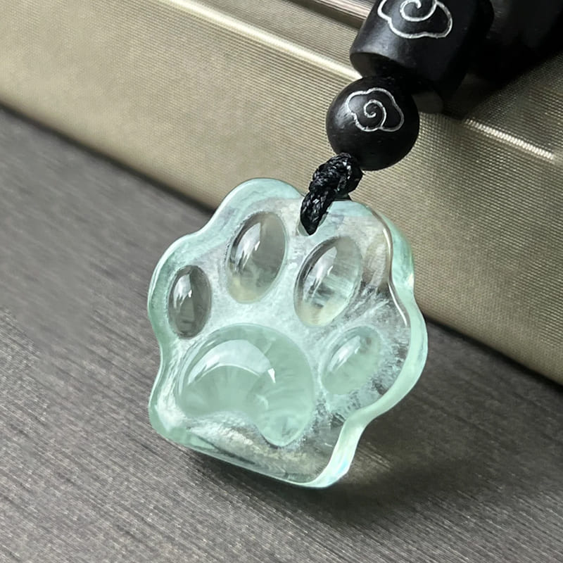 彩色爪印吊墜細節近照