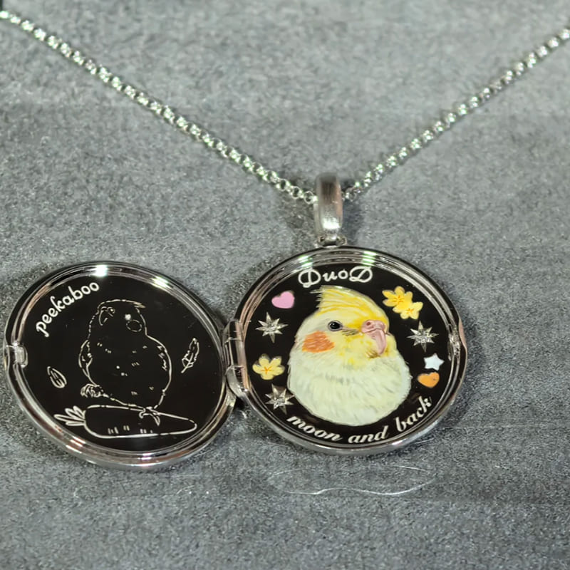 星月圓牌紀念吊墜細節近照